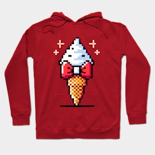 8-Bit Retro Ice Cream Bow Tie - Pixel Dessert Hoodie